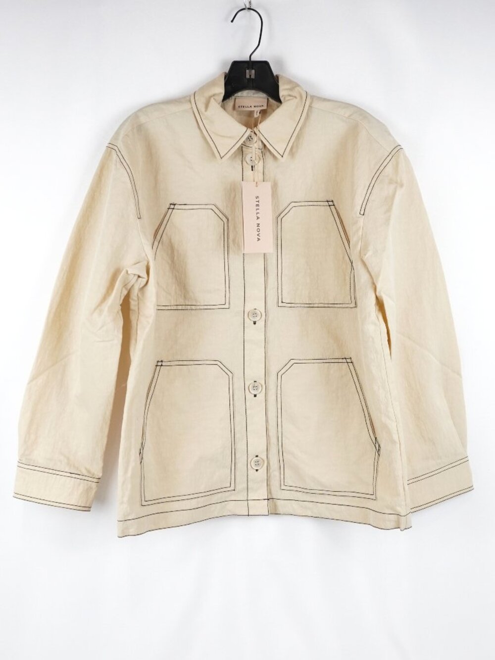 Stella Nova Workwear Relaxed-Fit Shirt Jacket In Ecru - Women's Size EU 38 - NWT